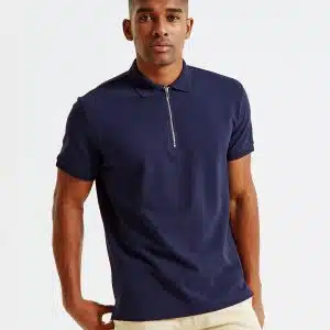 Men's zip polo