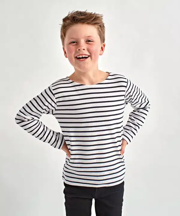 Kids Marinière coastal long sleeve tee