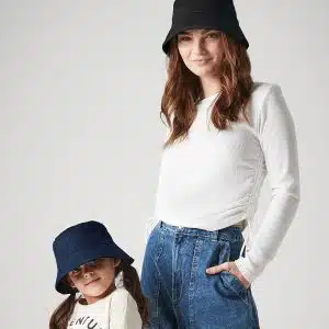 Junior organic cotton bucket hat