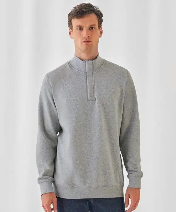 B&C ID.004 ¼ zip sweatshirt