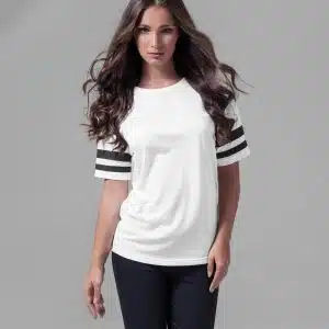 Women's mesh stripe tee