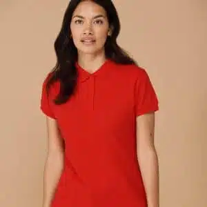 Women's micro-fine piqué polo shirt