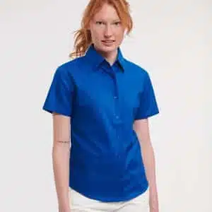 Women's short sleeve Oxford shirt