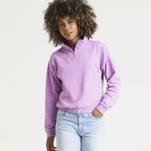 Women's cropped ¼-zip sweat