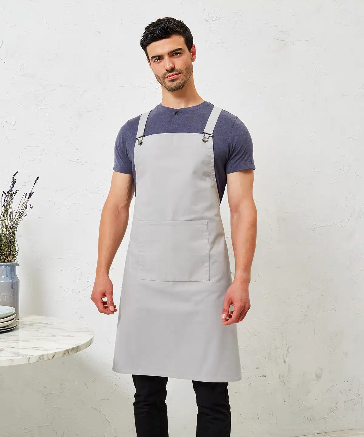 Cross back 'barista' bib apron