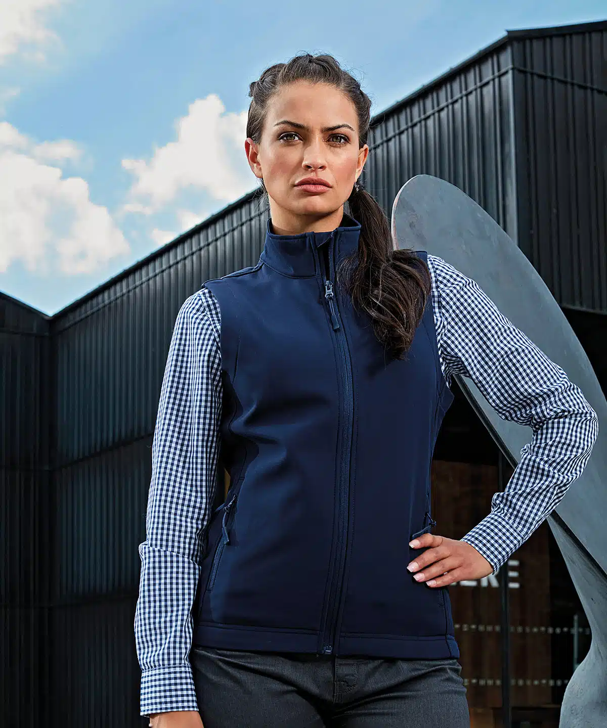 Womens Windchecker® printable and recycled gilet