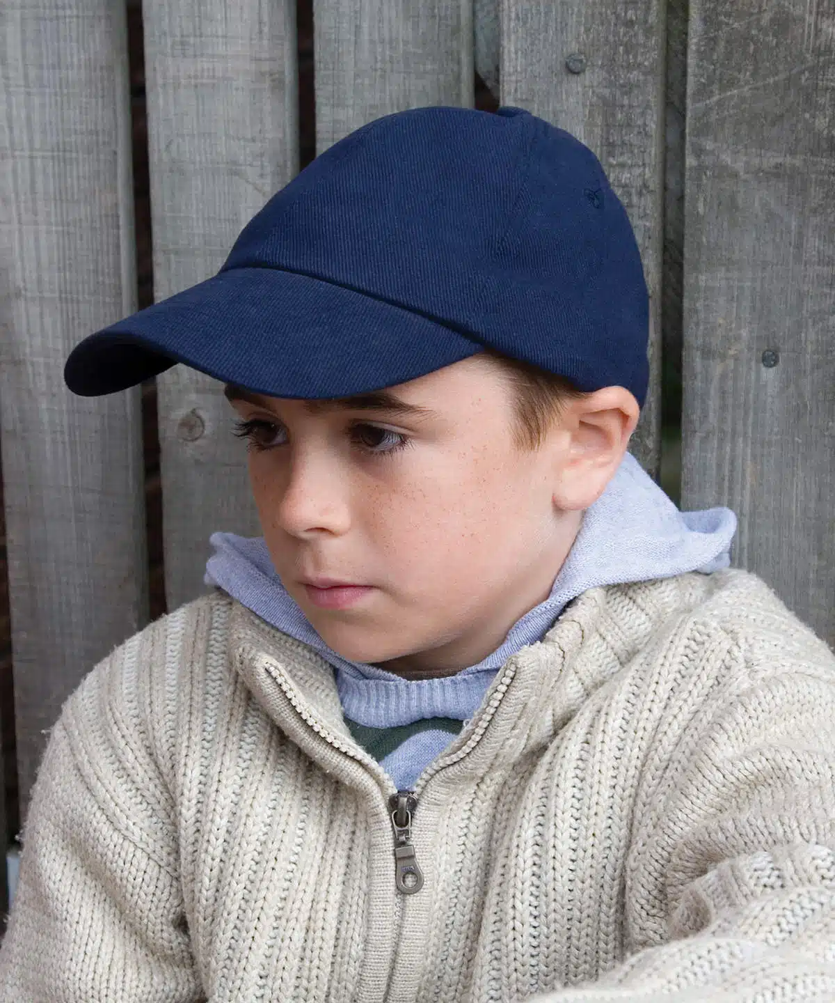 Junior low-profile heavy brushed cotton cap