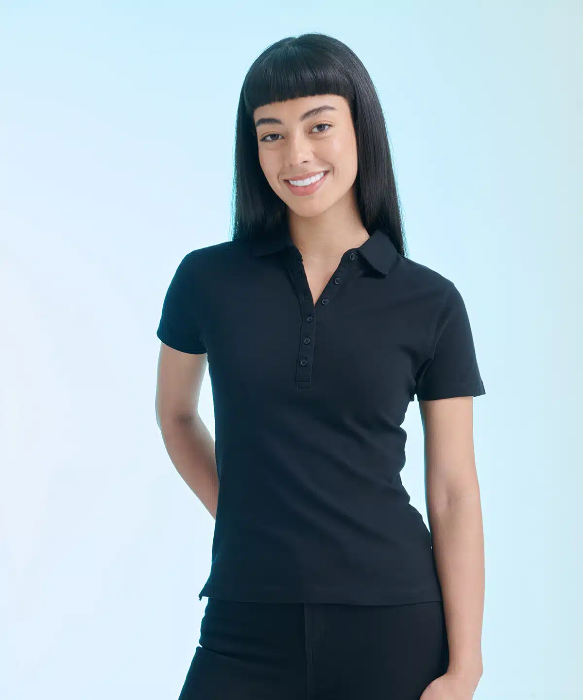 Women's short sleeve stretch polo